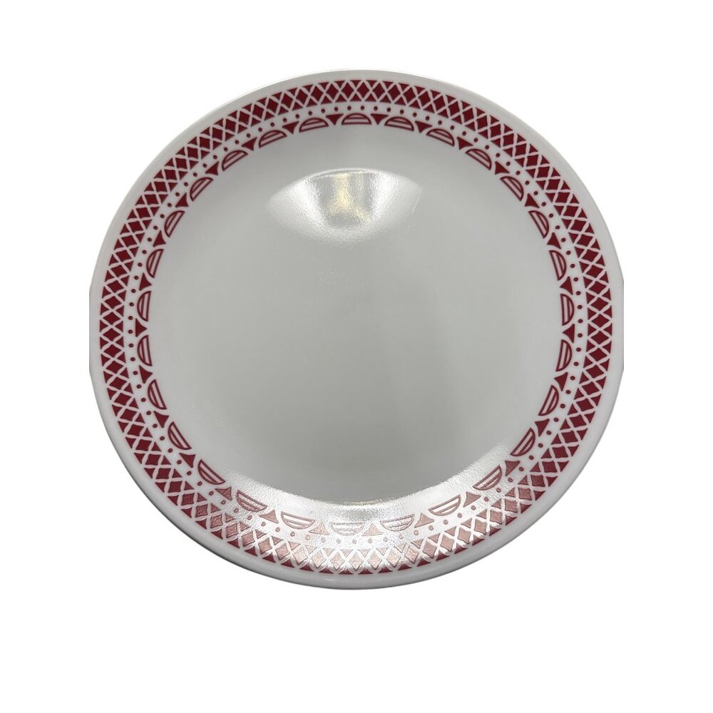 Corelle By Corning Red Cordova Dinner Plates Set of 4 10.25 inch Vintage